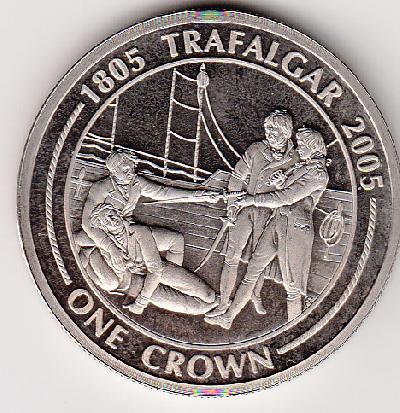 Beschrijving: 1 Crown TRAFALGAR SHIP